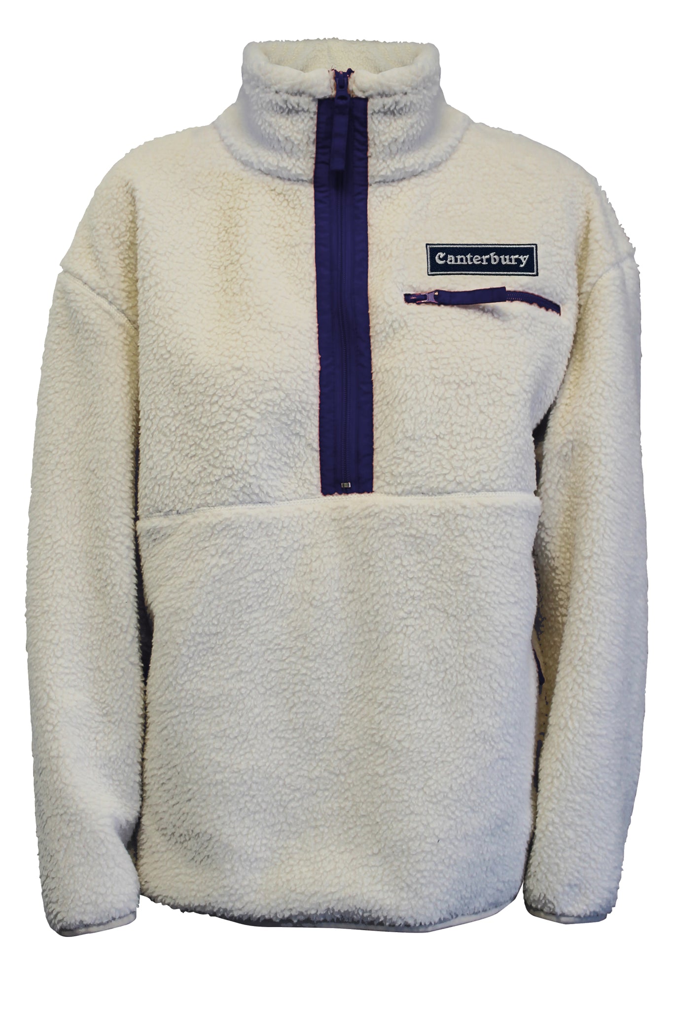 1/2 zip fleece Pebble