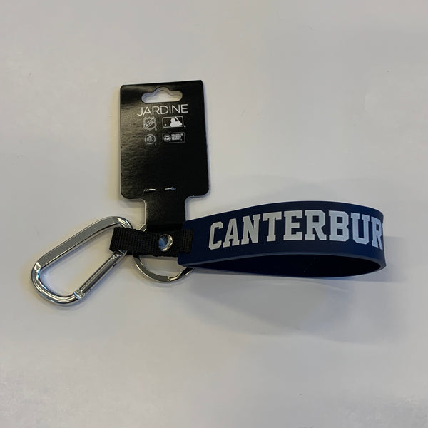 Silicone Keychain with Carabiner Navy