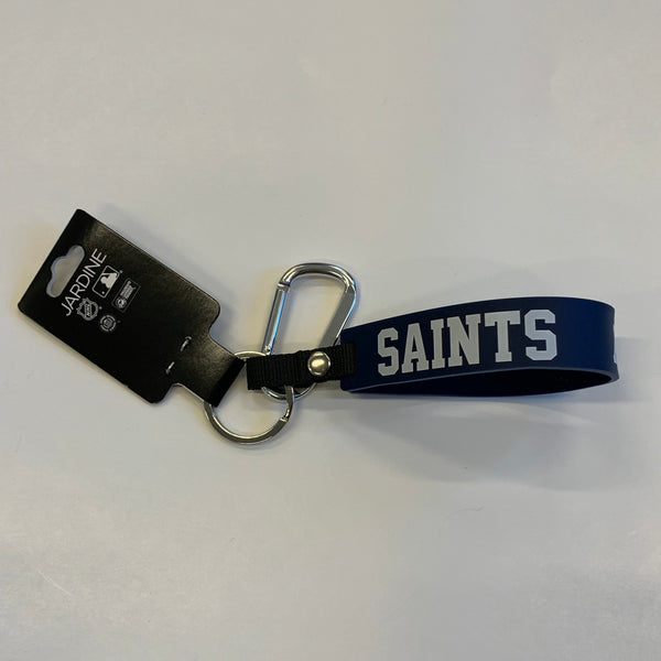 Silicone Keychain with Carabiner Navy