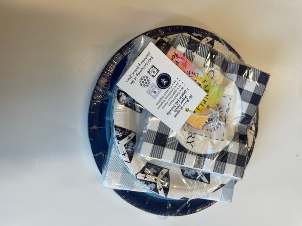 80 Piece Premium Paper Plate & Napkin Set Banded