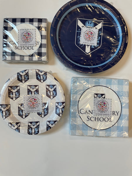 80 Piece Premium Paper Plate and Napkin Set With Gift Bag