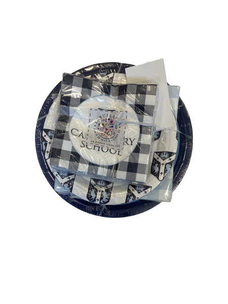 80 Piece Premium Paper Plate & Napkin Set Banded