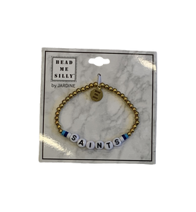 Gold Canterbury Saints Beaded Bracelet