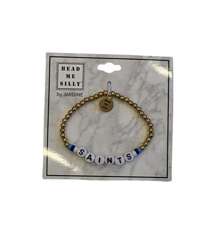 Gold Canterbury Saints Beaded Bracelet