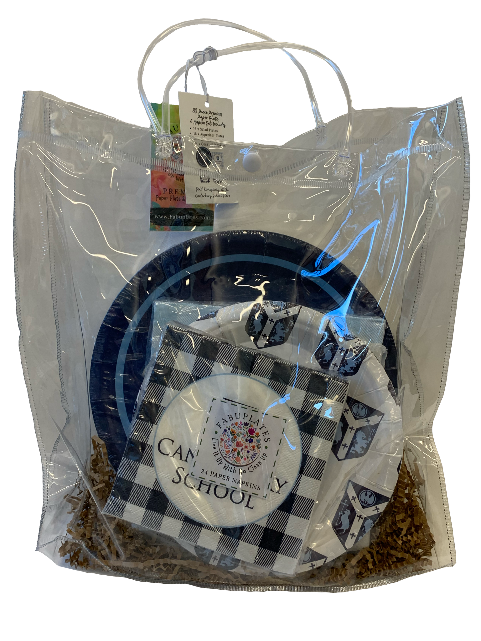 80 Piece Premium Paper Plate and Napkin Set With Gift Bag