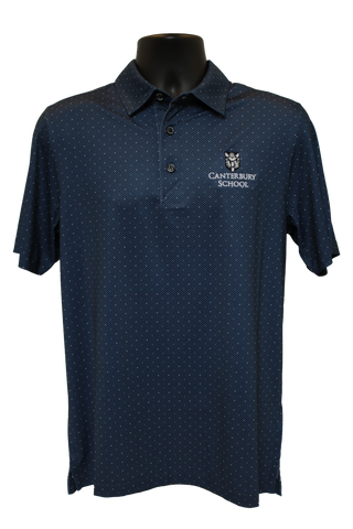 Men's Polo Dark Blue Polka Dot
