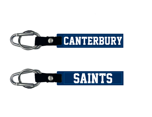 Silicone Keychain with Carabiner Navy