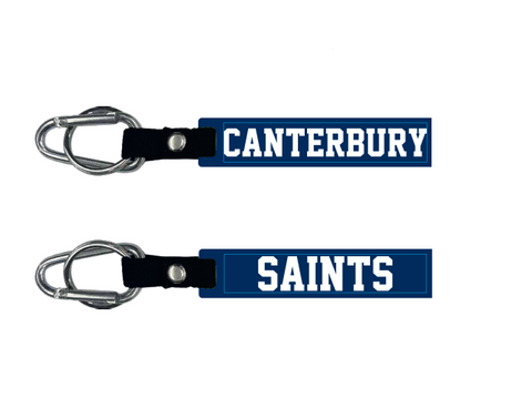 Silicone Keychain with Carabiner Navy