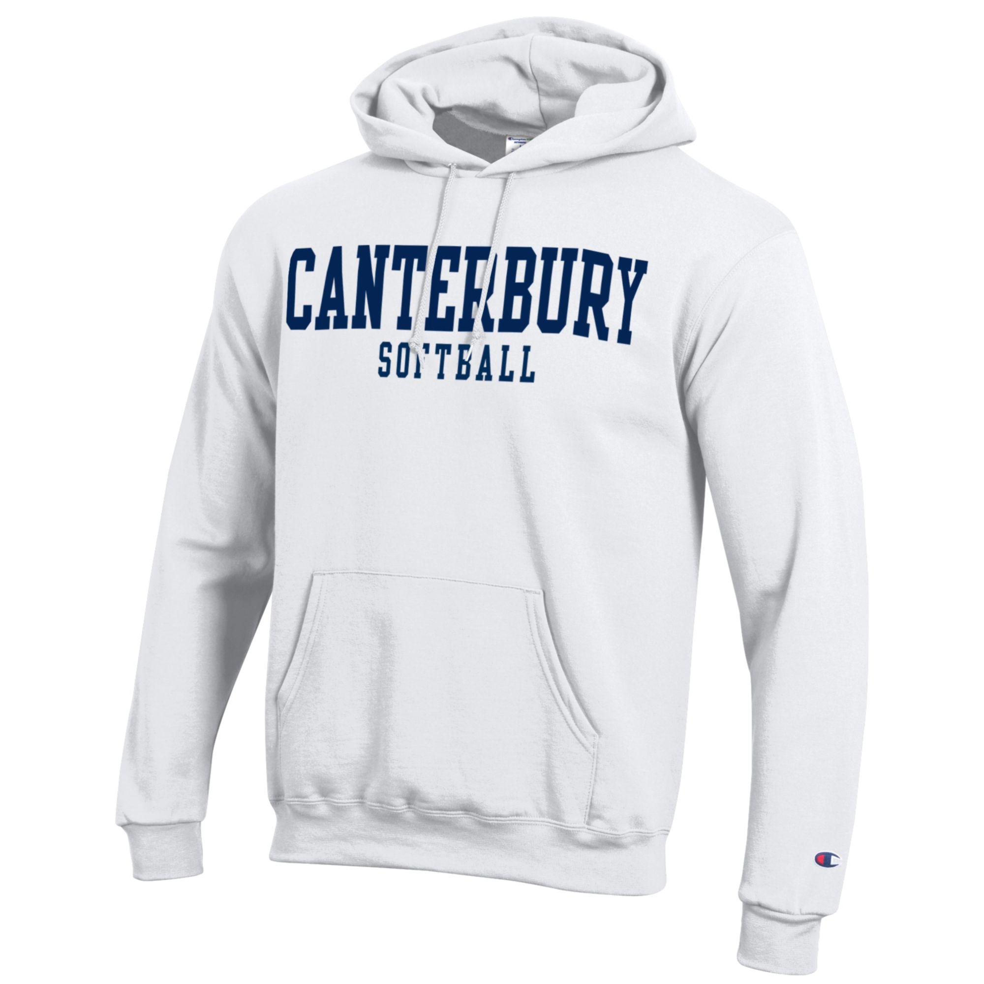 Softball Hoodie by Champion White