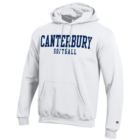 Softball Hoodie by Champion White