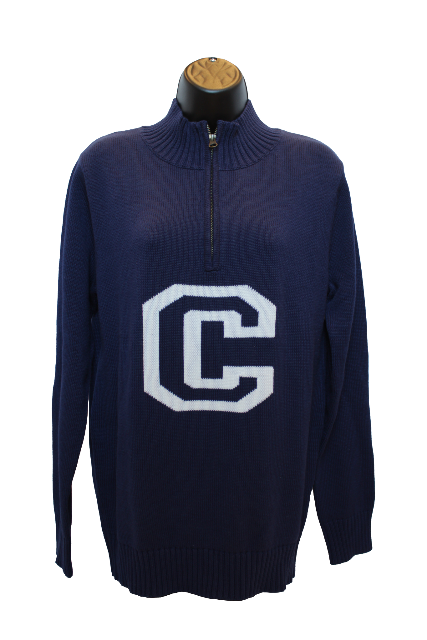 Ellsworth & Ivey Blue 1/4 Zip Sweater