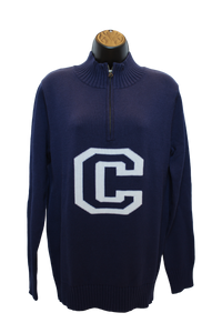 Ellsworth & Ivey Blue 1/4 Zip Sweater