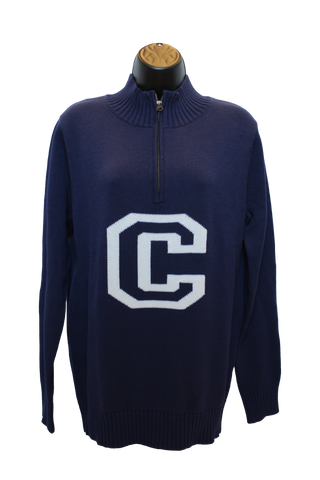 Ellsworth & Ivey Blue 1/4 Zip Sweater
