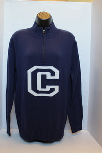 Ellsworth & Ivey Blue 1/4 Zip Sweater